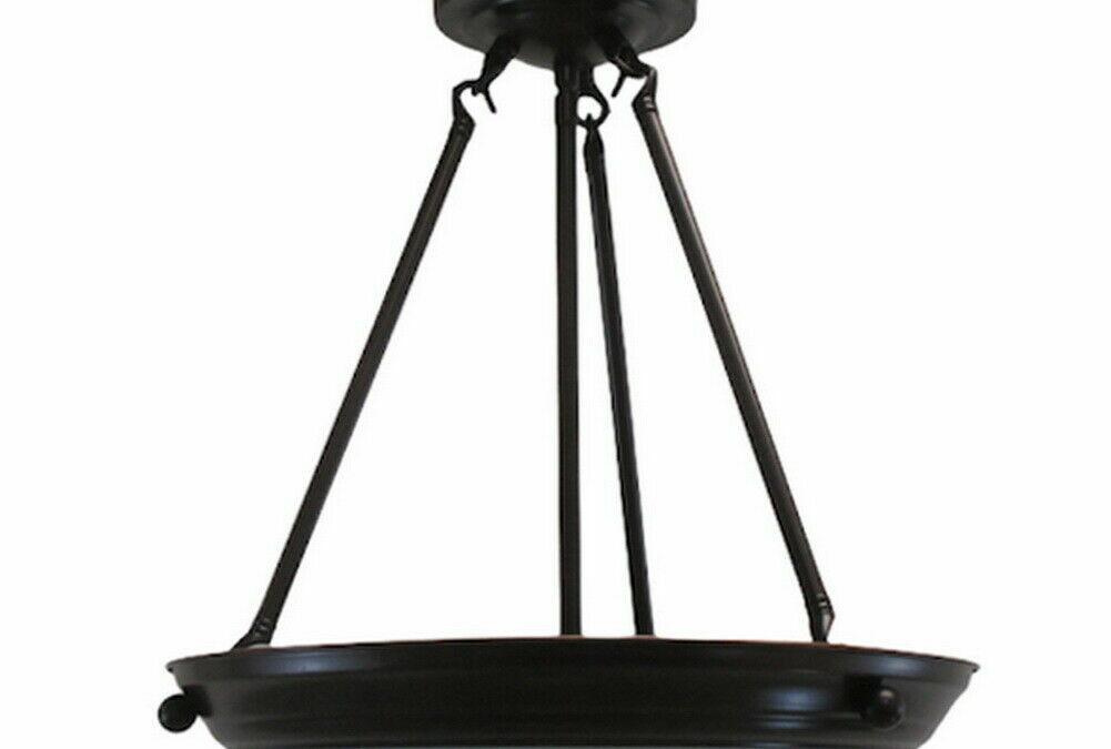 Trans Globe 8912 ROB Three Light Pendant Chandelier in Rubbed Oil Bronze Finish
