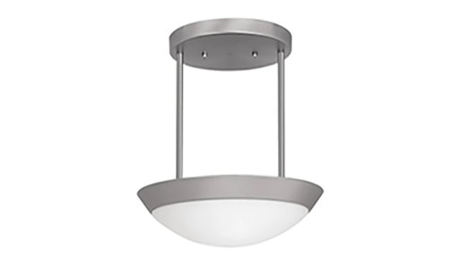 Access Lighting 20639 BSOPL Three Light Semi Flush or Hanging Pendant Chandelier in Brushed Steel Finish