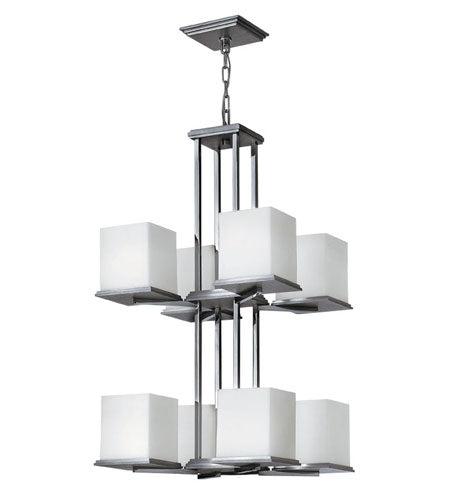 Hinkley Lighting Fredrick Ramond FR49358 SGC Soho Collection Eight Light Hanging Chandelier in Steel Graphite and Chrome Finish