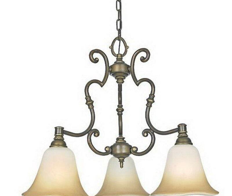 Quoizel Lighting JL5103VE Three Light Juliet Collection Chandelier in Verona Finish