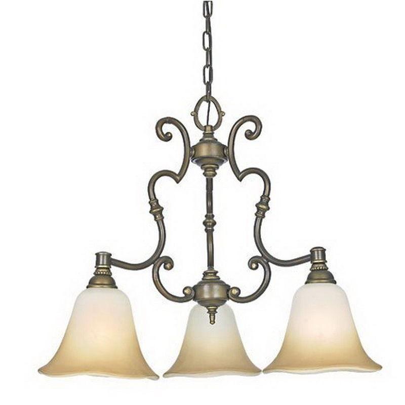 Quoizel Lighting JL5103VE Three Light Juliet Collection Chandelier in Verona Finish
