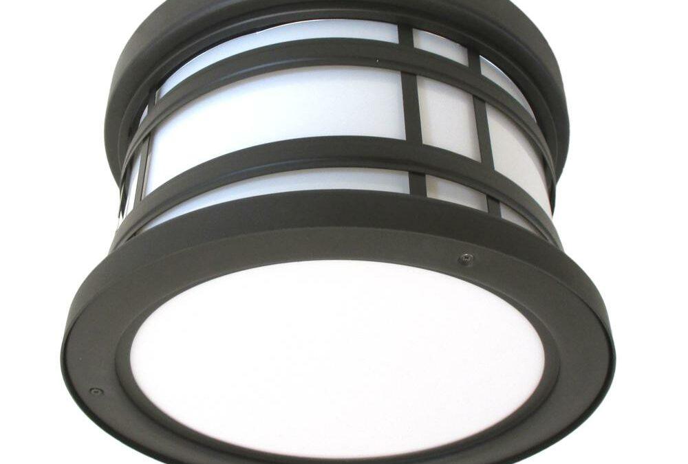 Oxygen Lighting 2-703-295 Stratford Collection Two Light Energy Efficient Fluorescent Outdoor Exterior Ceiling Mount in Old World Bronze Finish