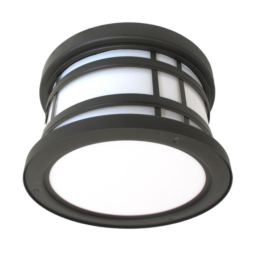 Oxygen Lighting 2-703-295 Stratford Collection Two Light Energy Efficient Fluorescent Outdoor Exterior Ceiling Mount in Old World Bronze Finish