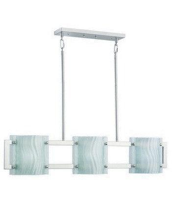 Kichler Lighting 2962 NI Farren Collection Contemporary Brushed Nickel Three Light Hanging Island Fixture