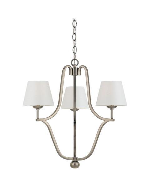 Quoizel Lighting LSE5003 PS Era Collection Three Light Chandelier in Pewter Plated Finish