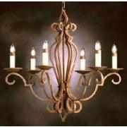 Kichler Lighting 2238 OB Riviera Collection Six Light Chandelier in Olde Brick Finish