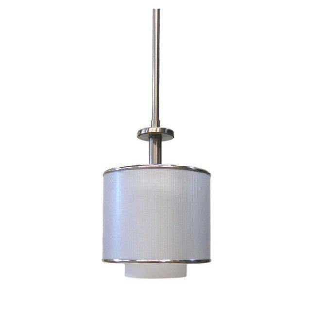 Quoizel Lighting HSW1507 BN  Hillsview Collection One Light Mini Pendant in Brushed Nickel Finish