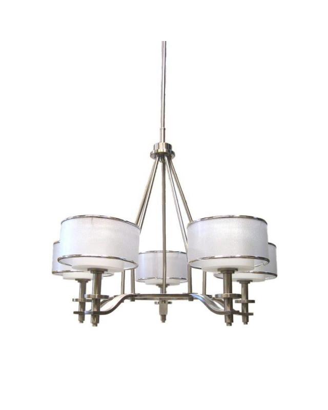 Quoizel Lighting HSW5005 BN Hillsview Collection Five Light Chandelier in Brushed Nickel Finish
