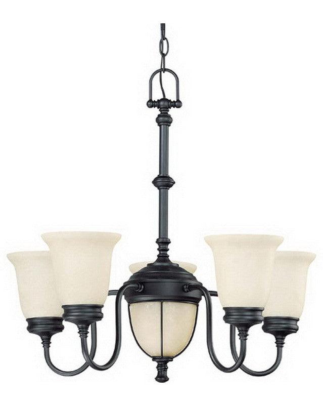Nuvo Lighting 60-2807 Salem Collection Seven Light Chandelier in Aged Bronze Finish