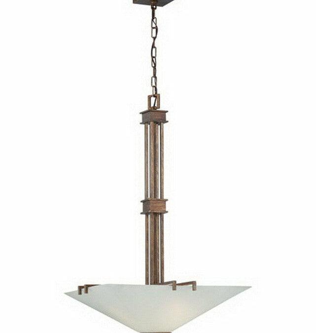 Nuvo Lighting 60-4409 Ratio Collection Three Light Pendant Chandelier in Inca Gold Finish