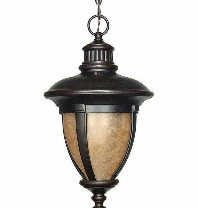 Nuvo Lighting 60-42521LED Galeon Collection One Light GU24 LED Exterior Outdoor Hanging Pendant in Old Penny Bronze Finish