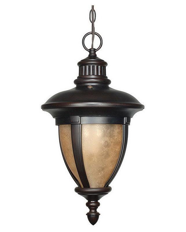 Nuvo Lighting 60-42521LED Galeon Collection One Light GU24 LED Exterior Outdoor Hanging Pendant in Old Penny Bronze Finish