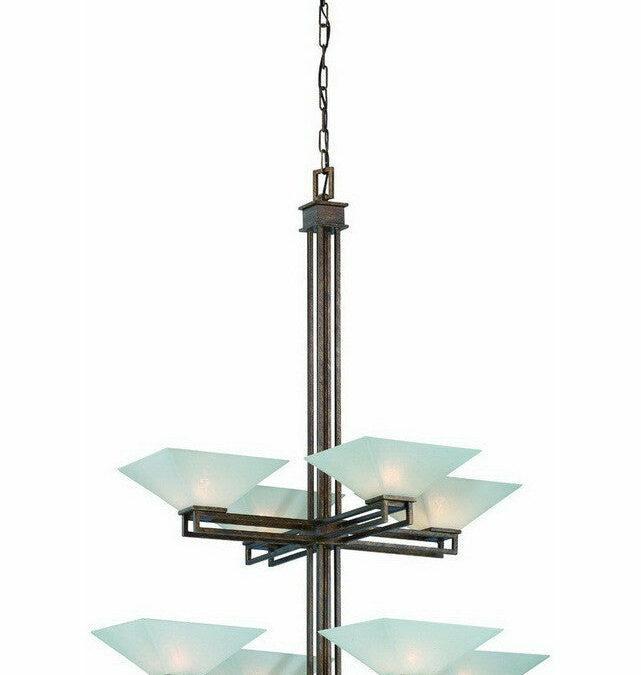 Nuvo Lighting 60-4408 Ratio Collection Eight Light Chandelier in Inca Gold Finish