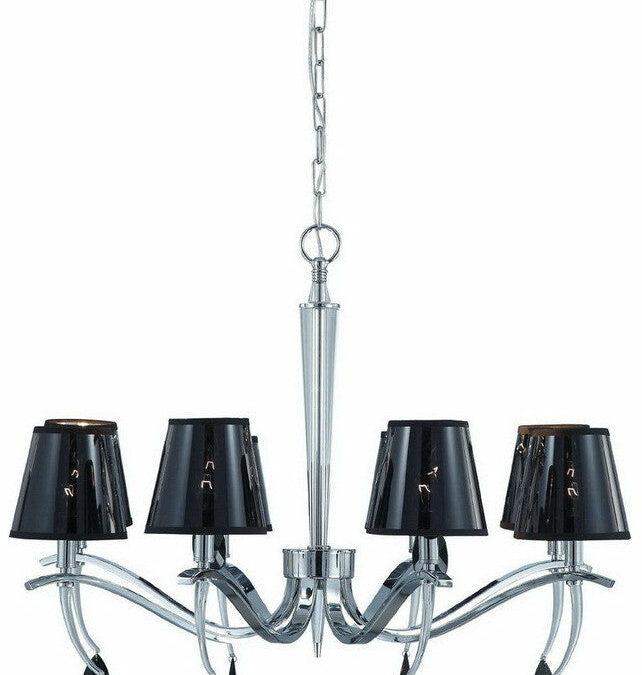Nuvo Lighting 60-4415 Grace Collection Eight Light Chandelier in Polished Chrome Finish