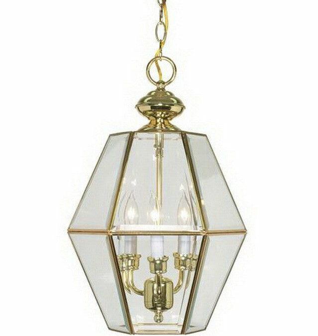 Nuvo Lighting 60-511 Three Light Pendant Chandelier in Polished Brass Finish