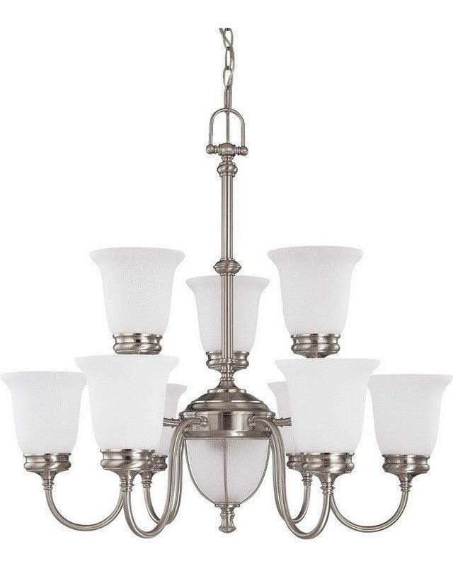 Nuvo Lighting 60-2809 Salem Collection Eleven Light Chandelier in Brushed Nickel Finish