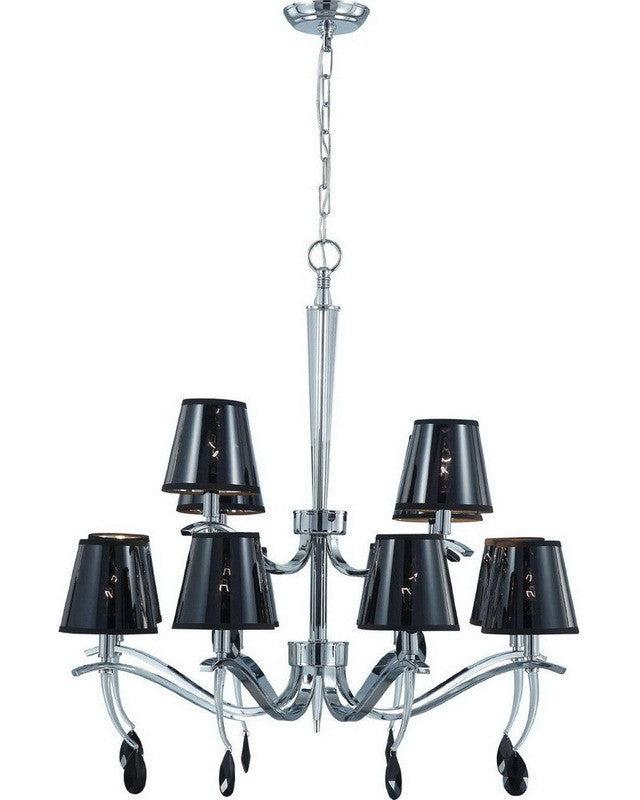 Nuvo Lighting 60-4416 Grace Collection Twelve Light Chandelier in Polished Chrome Finish