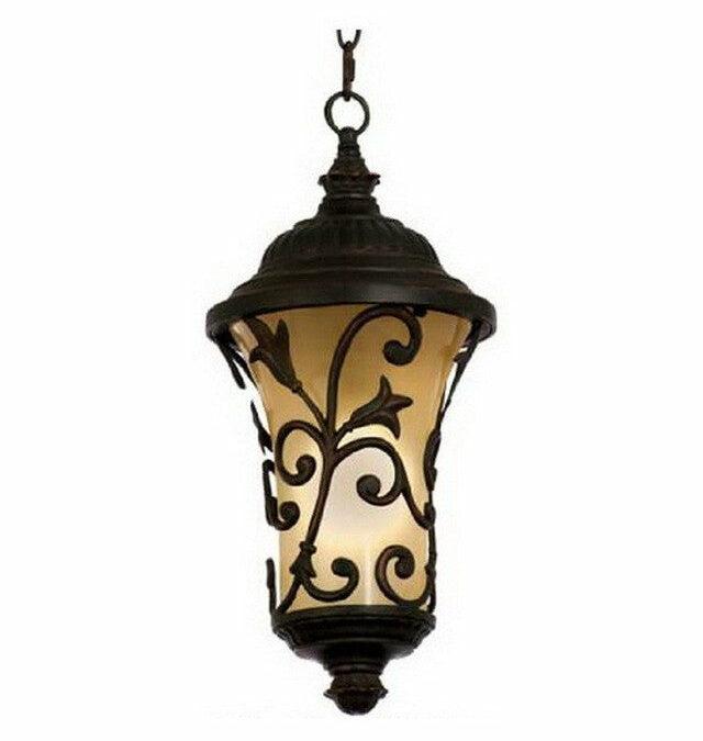 Kalco Lighting 9295 ACPL One Light Energy Efficient Fluorescent Outdoor Exterior Hanging Lantern in Antique Copper Finish