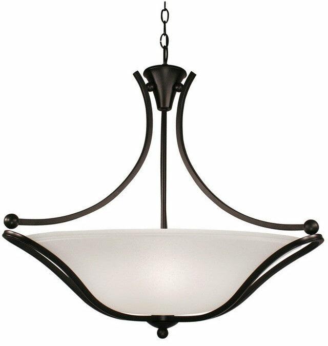 Z-Lite Lighting 317P-28 Three Light Hanging Pendant Chandelier in Bronze Finish