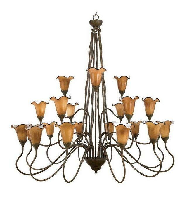 Quoizel Lighting PLX5021MT01 Twenty One Light Three Tier Hanging Chandelier in Mediterranean Patina Finish