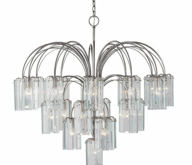 Forecast Lighting FDS340-36 Cascade 22 Light Satin Nickel Chandelier
