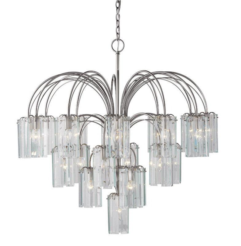 Forecast Lighting FDS340-36 Cascade 22 Light Satin Nickel Chandelier