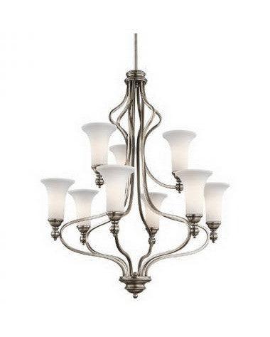 Kichler Lighting 42624 AP Nine Light Chandelier in Antique Pewter Finish