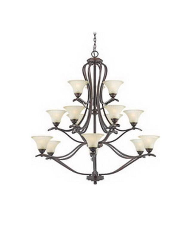 Quoizel Lighting 5951 VO Fifteen Light Hanging Chandelier in Vintage Bordeaux Finish