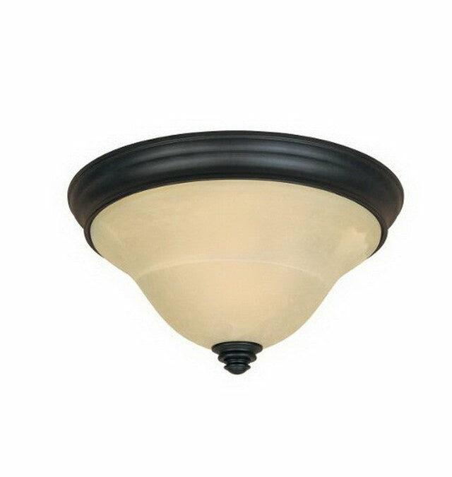 Designers Fountain Lighting 81721 BNB Montague Collection Two Light Flush Ceiling Mount in Burnished Bronze Finish