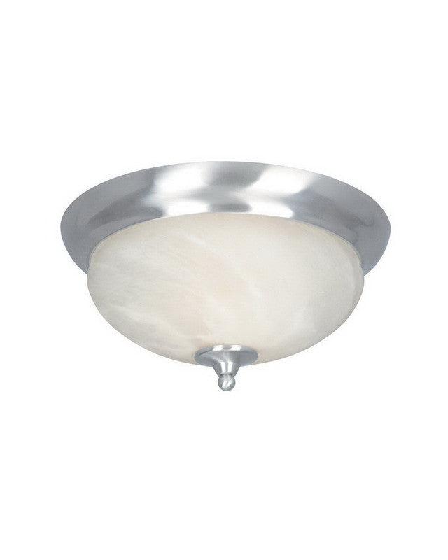 Designers Fountain Lighting 82021 SP Moon Shadow Collection Two Light Flush Ceiling Fixture in Satin Platinum Finish