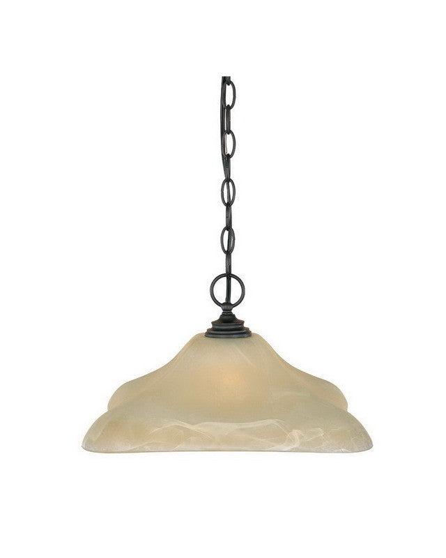 Designers Fountain Lighting 81932 BNB Bella Vista Collection One Light Hanging Pendant in Burnished Bronze Finish