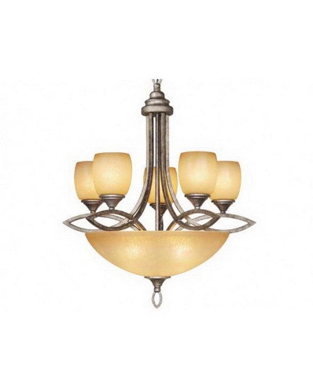 Vaxcel Lighting PC-CHU008 LS Eight Light Chandelier in Lava Stone Finish