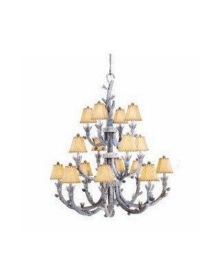 Vaxcel Lighting AS-CHS016 SW Sixteen Light Aspen Collection Chandelier in Snow Finish