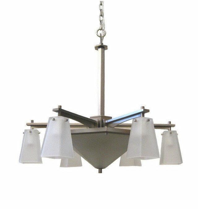Kalco Lighting 4466 SN Nine Light Chandelier in Satin Nickel Finish