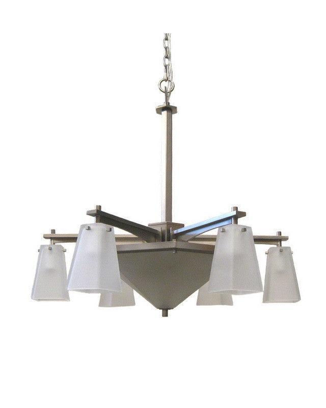 Kalco Lighting 4466 SN Nine Light Chandelier in Satin Nickel Finish