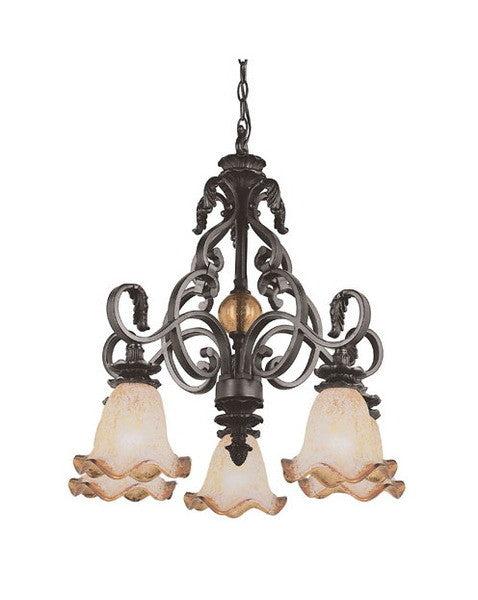 Trans Globe Lighting 6655 RBZ Five Light Chandelier in Rustic Bronze Finish