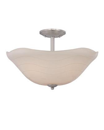 Quoizel Lighting Q1071 SBN Hailey Collection Four Light Semi Flush Ceiling Light in Brushed Nickel Finish