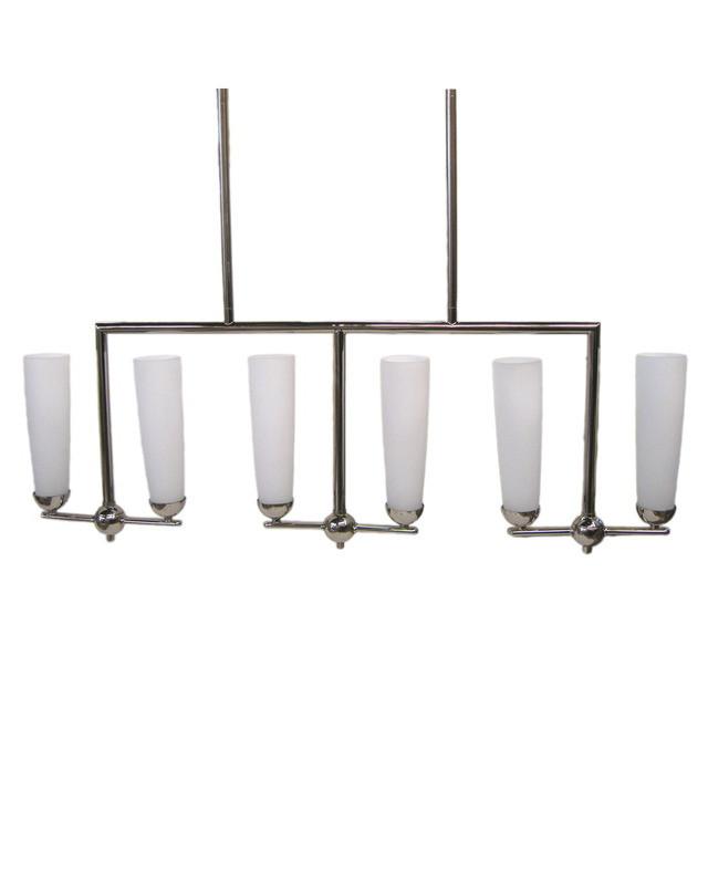Quoizel Lighting BZ6411S Six Light Island Chandelier in Silver Finish