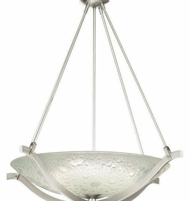 Kalco Lighting 6154 FSN Five Light Energy Efficient Fluorescent Pendant Chandelier in Satin Nickel Finish
