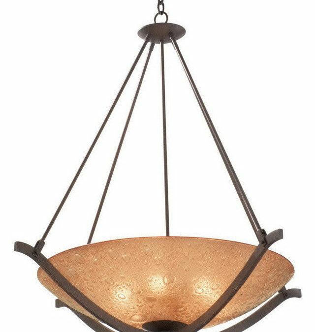 Kalco Lighting 6153 FTP Four Light Energy Efficient Fluorescent Pendant Chandelier in Tawny Port Finish
