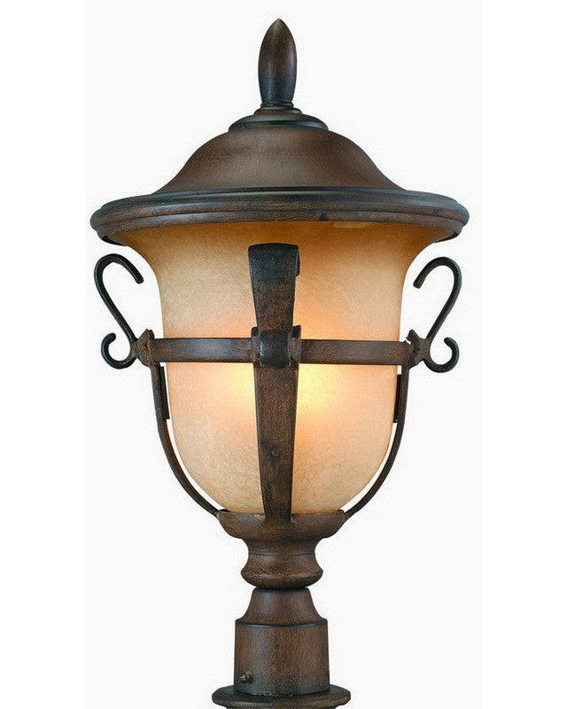 Kalco Lighting 9401 WTPL Energy Efficient Fluorescent Outdoor Exterior Post Lantern in Walnut Finish