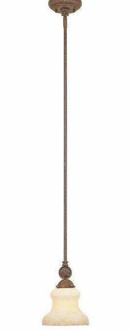 Designers Fountain Lighting 97830 VBG One Light Hanging Mini Pendant in Venetian Bronze and Gold Finish
