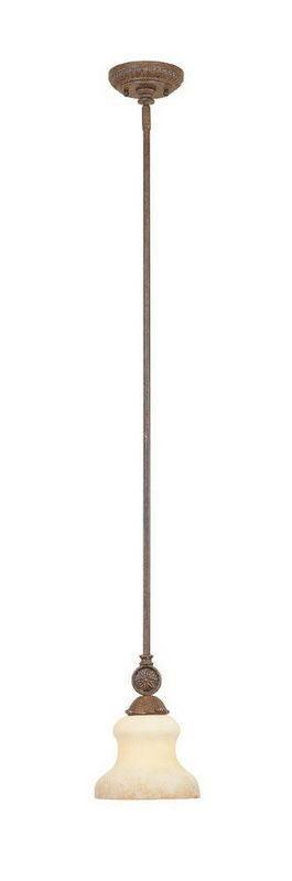 Designers Fountain Lighting 97830 VBG One Light Hanging Mini Pendant in Venetian Bronze and Gold Finish
