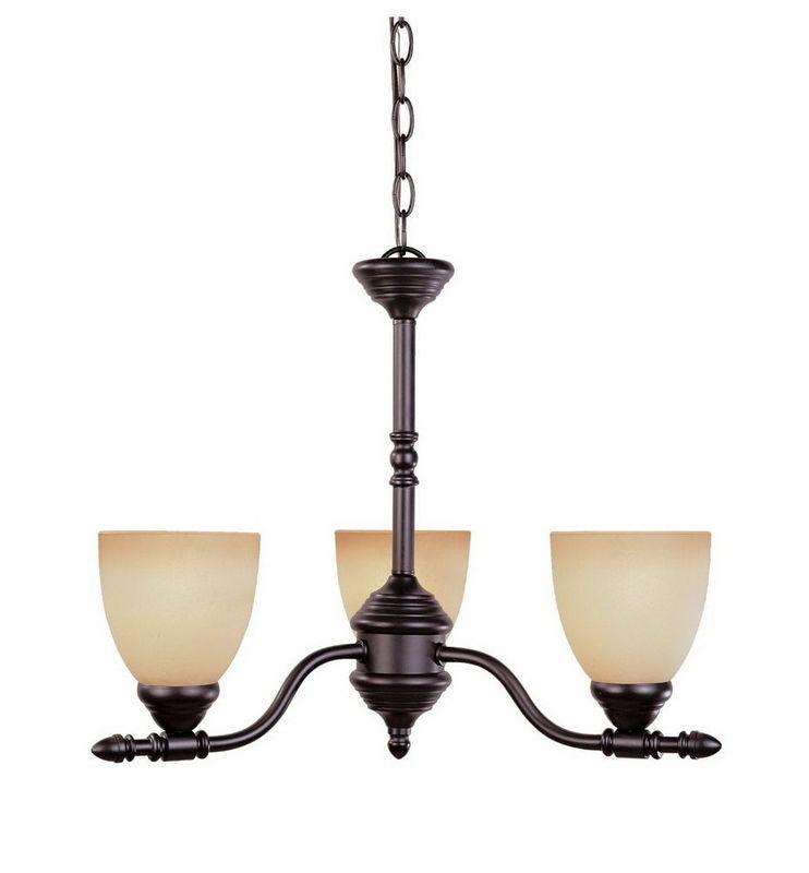 Designers Fountain Lighting 94083 ORB Three Light Hanging Chandelier in Oil Rubbed Bronze Finish