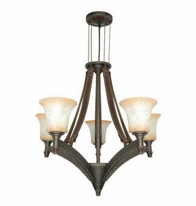 Nuvo Lighting 60-1041 Viceroy Collection Five Light Chandelier in Golden Umber Finish