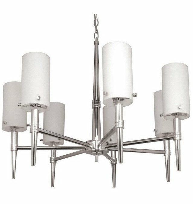 Nuvo Lighting 60-3866 Jet Collection Seven Light Energy Efficient Fluorescent Chandelier in Polished Chrome Finish