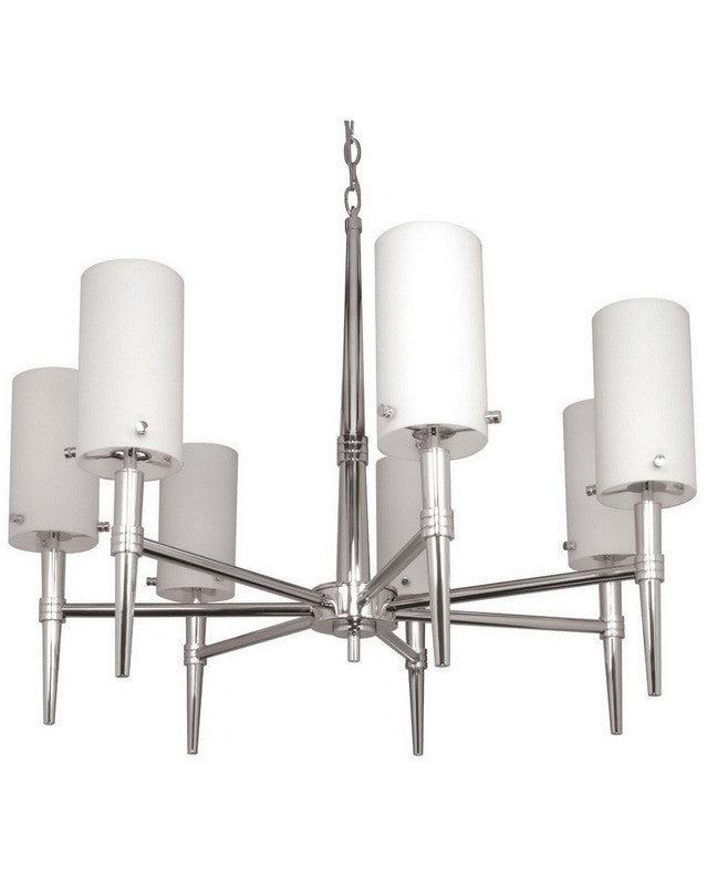 Nuvo Lighting 60-3866 Jet Collection Seven Light Energy Efficient Fluorescent Chandelier in Polished Chrome Finish