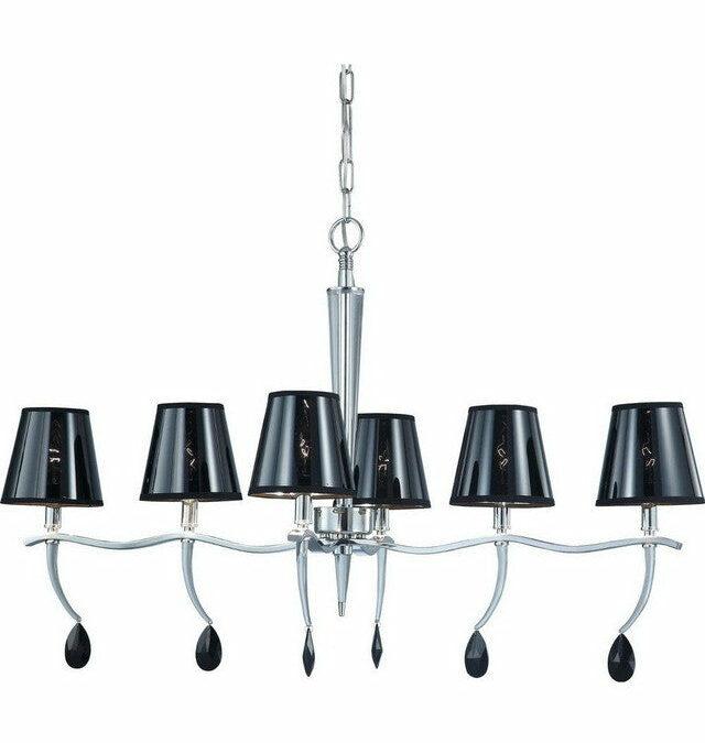 Nuvo Lighting 60-4414 Grace Collection Six Light Chandelier in Polished Chrome Finish