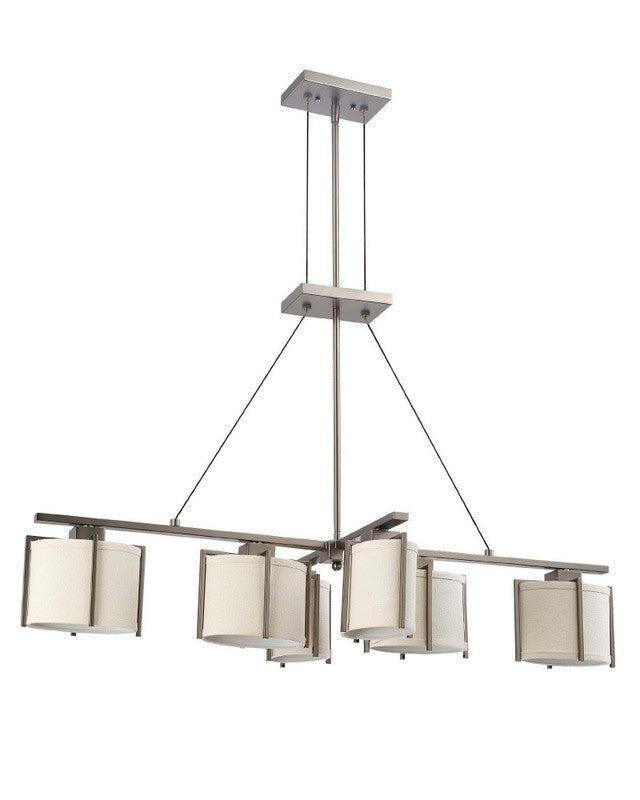Nuvo Lighting 60-4051 Portia Collection Six Light Energy Star Fluorescent GU24 Island Chandelier in Hazel Bronze Finish