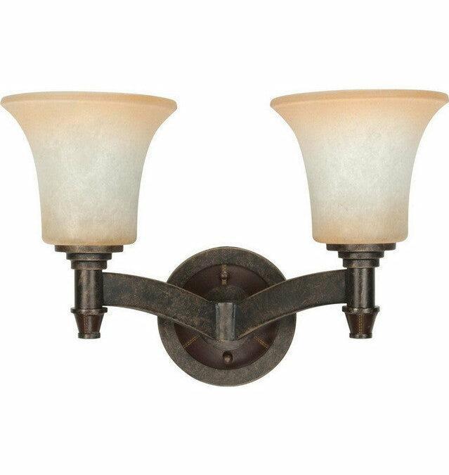 Nuvo Lighting 60-1048 Viceroy Collection Two Light Bath Vanity Wall Mount in Golden Umber Finish